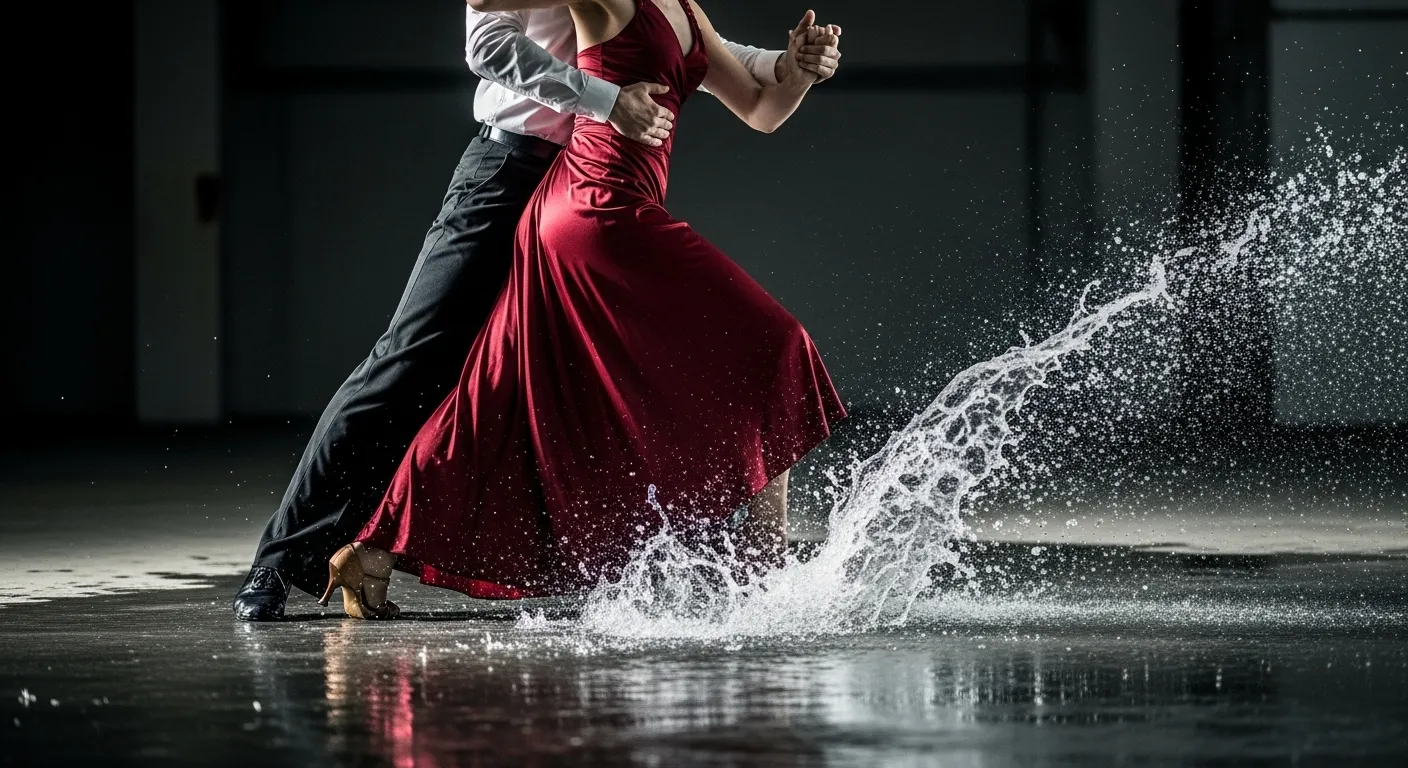 Артисты в экспрессивном танцевальном движении